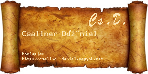 Csallner Dániel névjegykártya